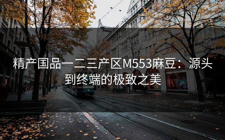 精产国品一二三产区M553麻豆:源头到终端的极致之美